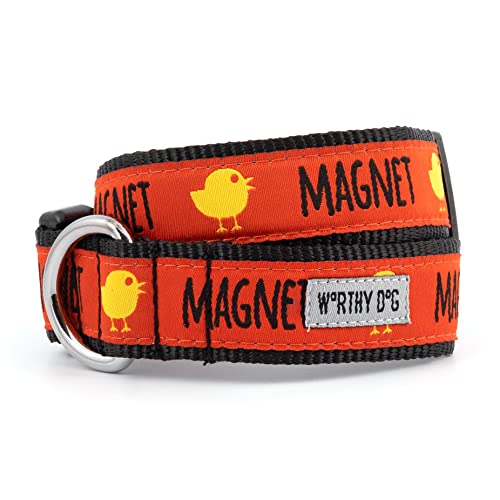 The Worthy Dog Chick Magnet Collar Large Red