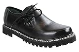 trachtenschuhe herren schwarz mit schnalle  German Wear Haferlschuhe Trachtenschuhe aus Glattleder, Original-Handmachart, Schuhgröße:43;Farbe:Schwarz