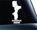 #2 Poodle Mom Symbol Decal Paw Print Dog Puppy Pet Family Breed Love Car Truck...