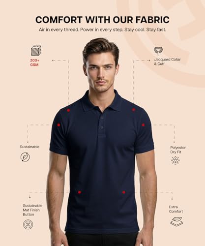 Image of Scott International T Shirt for Men | Polo T-Shirt for Man | Plain Casual Stylish | Half Sleeve | Mens Polyester Dry Fit Collar Polo Tshirts for Men, Quick Drying & Breathable Fabric, Gym Wear Tees