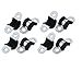 Produktbild M8 EPDM Gummi ausgekleidete U-förmige Rohrrohrriemenklemmen Clips Befestigungselemente 8-tlg