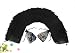 Wuligirl 100 PCS Black Organza Gift Bags with Drawstring Party Wedding Favor Gift Bags Candy Jewelry Bags (100 pcs Black , 4x6")