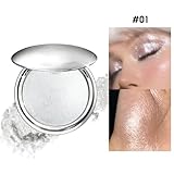 Shimmer Glow Highlighter Cream – Waterproof Long-Lasting Soft Glitter Highlighter for Eye, Face & Body, Lightweight Radiant Makeup Glow, 10g (# 01) - Image 2