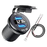 New 2026 Compatible with Multiple Devices USpB Sockets Outdoor Caravan 12v with VoltTrackier Metier 36w Fast Charge USpB Outlet 3.0 Socket Built-USpB Car Adaptier