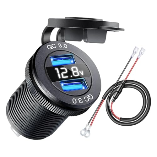 New 2026 Compatible with Multiple Devices USpB Sockets Outdoor Caravan 12v with VoltTrackier Metier 36w Fast Charge USpB Outlet 3.0 Socket Built-USpB Car Adaptier