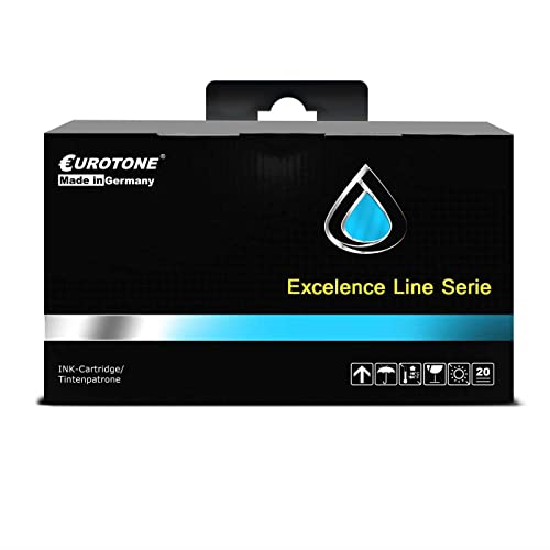 Eurotone Cartucho compatible para Canon MG7752 MG6853 TS5050 TS8051 TS9055 TS5055 MG6851 TS8050 TS8052 MG6850 TS5051 TS5052 TS5053 MG5751 sustituye CLI-571 C con 25 % más potencia