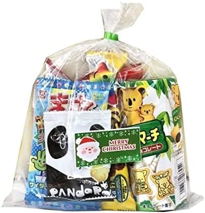 Amazon 300円 お菓子 詰め合わせ ゆっくん オリジナル クリスマス シール付き Xmas 駄菓子 セット 袋詰め 景品 販促品 イベント プレゼント 3 白色シール ゆっくんのお菓子倉庫 駄菓子 通販