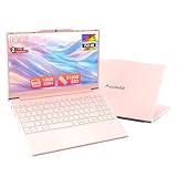Auusda 14.1" Student Laptop | N-Series 4-Core up to 2.9GHz | 16GB DDR4 RAM 512GB SSD | FHD IPS Screen | Lightweight 1.3kg | Long Battery Life | UK Layout Keyboard Film | Pink