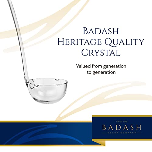 Badash AMZN.GR.SR739-STICKERLESS-D2DME-RCNHV-VG Crystal Punch Serving Ladle - 12 Inch Long Mouth-Blown Lead-Free Clear Punch Bowl Ladle thumb #5