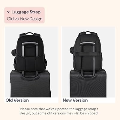 BabbleRoo Diaper Bag Backpack - Travel Large Baby Diaper Bag with Changing pad, Waterproof Baby Bags for Mom & Dad, Unisex Bags with Pacifier Case, Luggage Strap & Stroller Clips Black