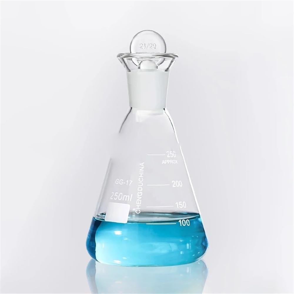 Attrezzature e forniture di laboratorio 1 pallone da laboratorio in vetro borosilicato ad alto contenuto di, triangolare, con tappo