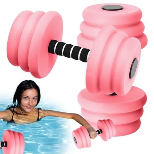 Juego de 2 mancuernas de agua para piscina, para entrenamiento y fitness, natación, spa, casa, deportes y gimnasio