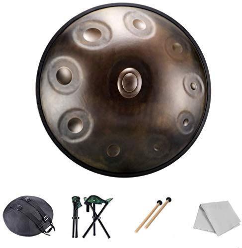 Handrum d’acier de handpan Professionnel en D Mineure 10 Notes (D3 A BB C D E F G A) Helmholtz-Resonator Chakra Drum… - Les Beatles, Paul McCartney, John Lennon, RIngo Starr, George Harrison Handrum d'acier de handpan Professionnel en D Mineure 10 Notes (D3 A BB C D E F G A) Helmholtz-Resonator Chakra Drum…