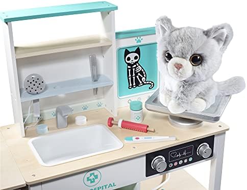 Vet Middle Faux Pet Hospital Playset - Picket Animal Interactive Medical Checkup Set with Toy Cat, X-Ray Playing cards, Stethoscope & Veterinarian Medical Equipment, Enjoyable Physician Function Play Present for Youngsters 3 41+on FSR1L. AC