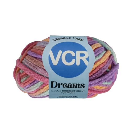 Image of VCR Candy Tri-Color, 100 Grams Hank, 60 Meters Length, Premium Polyester Ball for Crochet and Knitting, Pack of 1 Yarn, Soft and Bulky Fur Suitable for DIY