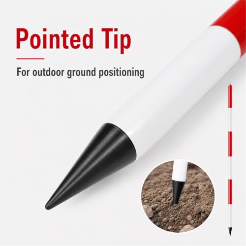 Poste topográfico de aluminio con varilla de centrado desmontable 6