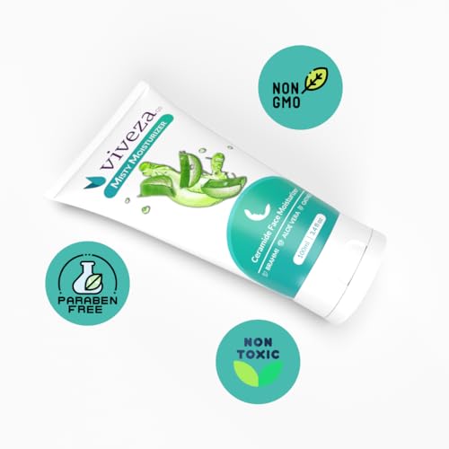 Image of Viveza Misty Moisturizer - Repair & Hydration Moisturizer - Infused with Hyaluronic Acid, Ceramides, Vitamin C & E - with Oatmeal & Aloe Vera, Paraben-Free