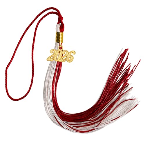 Image of GraduationMall Single&Multiple Color Graduation Tassel with 2026 Year Charm 9 inch