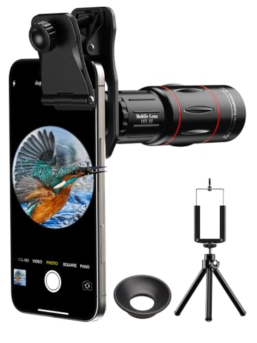 Evil eye 18X Telephoto Lens Hight Power Telephoto Phone Lens with Tripod Mobile Cell Lens Attachment for Android & iPhone Samsung and Most Smartphone