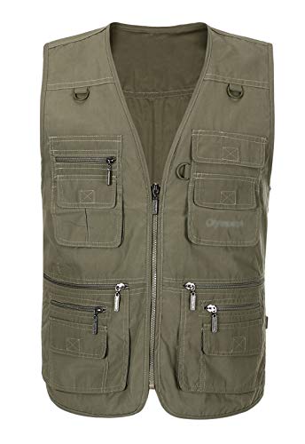 Mens Fishing Vest Multi Pocket Vests Safari Travel Photo Work Jacket Alive Outerwear2