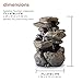 Alpine Corporation WIN472 Indoor Tabletop 3-Tiered Stone Fountain with LED Lights, Cascading Stone Water Fountain 11
