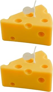2pcs Decorative Cheese Scented Candles Cheese Candles Decor Scented Candles for Home/Wall/Kitchen/Room Decor