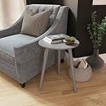 Vida Designs Round Side Table, Small End Table for Living Room, Bedroom, Small Spaces, Easy Assembly H51 x W40 x D40 cm (Grey)