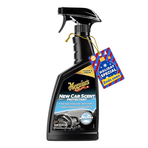 Meguiar's New Car Scent Protectant Spray - Car Interior Cleaner for Vinyl, Rubber and Plastic,