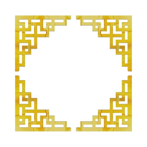 LKYJD 4pcs Elegant Corner Onlay Applique Frame Furniture Wall Mirror