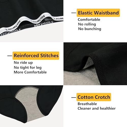 Nalwort Teen Girls Period Panties Cotton Leakproof Menstrual Underwear for First Period Starter