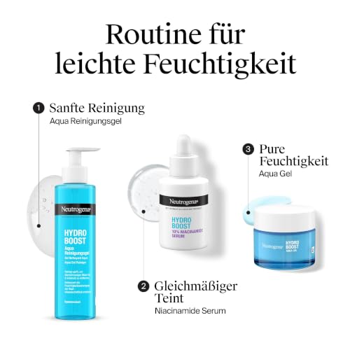 Neutrogena Hydro Boost Skincare Set mit Reiniungsgel, Serum und Gel Creme – Ansicht 4
