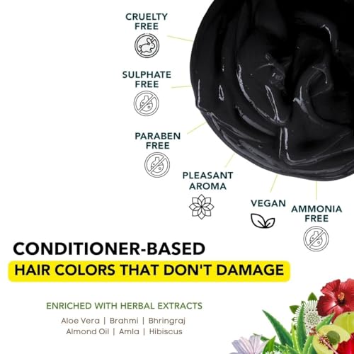 Image of Paradyes Semi-permanent Onyx Black DIY Conditioner Based Hair Colour 120 gm and Lighten Up! Bleach Pack 30 Vol. for all Hair Types