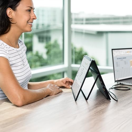 Image of SideTrak Solo Book 15.6 inch Foldable Dual Screen Portable Monitor - FHD Portable Stacked Monitor, External Display for Laptop, Extender with Stacked Dual Monitors for Mac, PC, and Chromebook