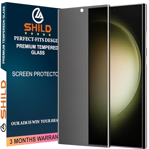 Image of Uyiton Privacy UV Tempered Glass for Samsung Galaxy S23 Ultra (6.8 Inch) | Anti-Spy Curved Screen Protector | 9H Hardness | Ultrasonic Fingerprint Compatible | HD Clarity | Bubble Free UV Installation | Case Friendly