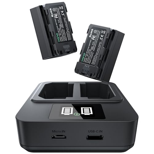 llano NP-FZ100 Battery 2-Pack 20W USB-C Fast Dual Charger