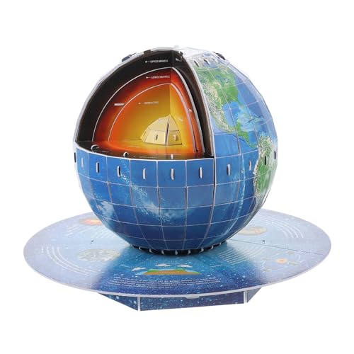 Kit éducatif Terre puzzle 3D en papier bleu, cadeau idéal pour ados curieux