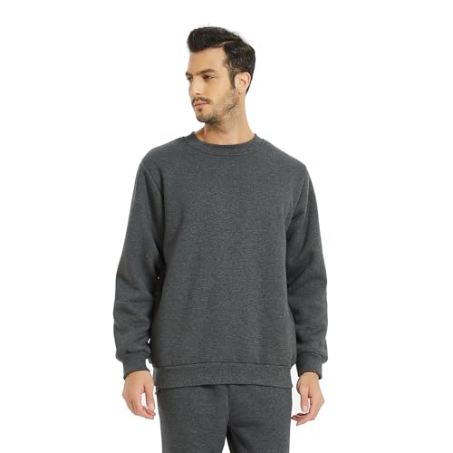 Men's Big and Tall Sherpa Sweatshirts Fleece Pullover Plus Size Tops Crewneck Xl-9Xl Winter Jumper2