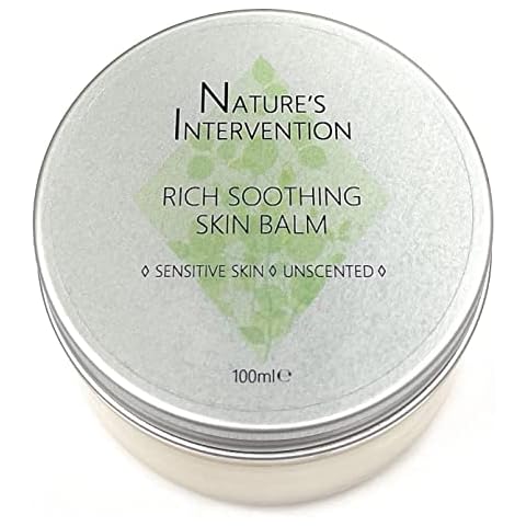 100% Pure and Natural RICH SOOTHING SKIN BALM - SHEA + COCOA BUTTER & BEESWAX - UNSCENTED - 100ml by NATURE'S INTERVENTION Protects Skin Barrier, Hydrates, Soothes, Repairs. Gentle for Sensitive Skin Cover