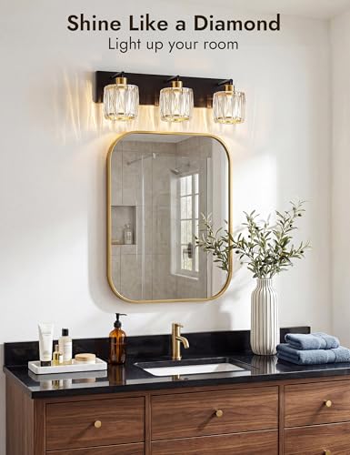 VOLISUN 3-Light K9 Crystal Bathroom Vanity Light Fixture $22.19 + Free Shipping w/ Prime or on $35+ + 68% Off Code PPFKD0YC Prime - image 2