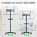 Mobile TV Cart Rolling TV Stand for 23-60 Inch LCD LED Flat Curved Screens up to 88 lbs, Height Adjustable Portable TV Stand on Wheels with Shelf, Outdoor TV Stand Mount, Max VESA 400x400mm, Black