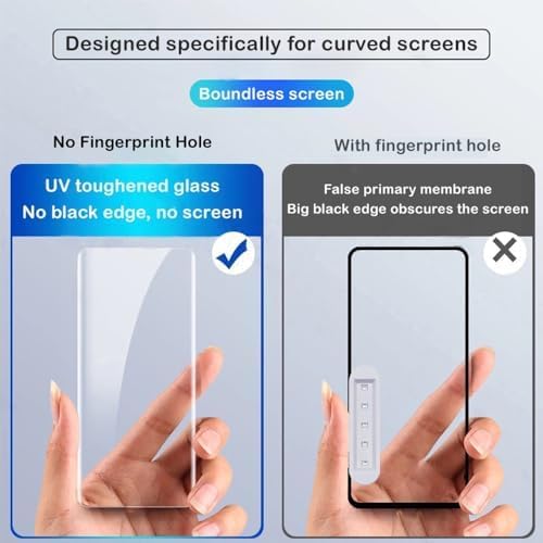 Image of PreCure UV Tempered Glass Screen Protector for Motorola Edge 40 Neo 5G - Full Adhesive Curved Glass, 9H Hardness, HD Clarity