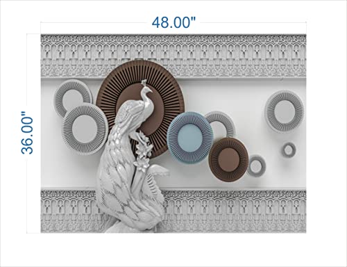 Image of Cabana Homes (48 inch x 36 inch) 3D Self Adhesive Wallpaper, Living Room, Bedroom, Sofa Background, Gypsum Board, Office