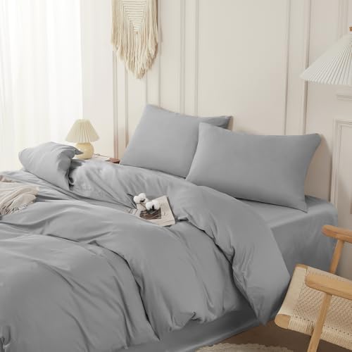 SAPHREAS Bettwäsche-Sets 155x220 100% Baumwolle 2teilig, Weiche Bettwäsche mit Reißverschluss + 1 Kissenbezüge 80x80 cm, Oeko-Tex Bettbezug,...