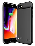 Pumier iPhone Battery Case 8/7/6/6s with Lightning Port,Ultra Slim Protective iPhone Charging Battery Pack Case with Magnetic Stand Function for iPhone(Black)