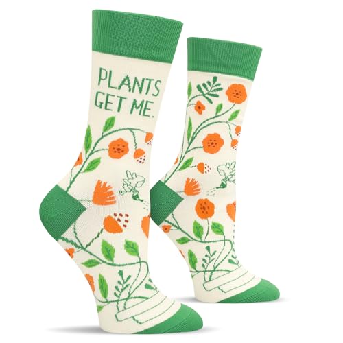 Cantustime Funny Socks for Women Teenage Girls - PLANTS GET ME Sock Valentines Day Novelty Gifts for Girlfriend Daughter Mom Crazy Plant Socks - Birthday Fun Gifts Christmas Stocking