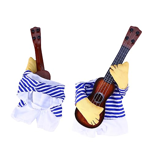 Disfraz divertido de guitarrista para perro talla XL miniatura 7