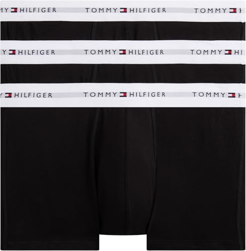 Tommy Hilfiger 3P WB Boxer da Uomo Black/Black/Black XXL