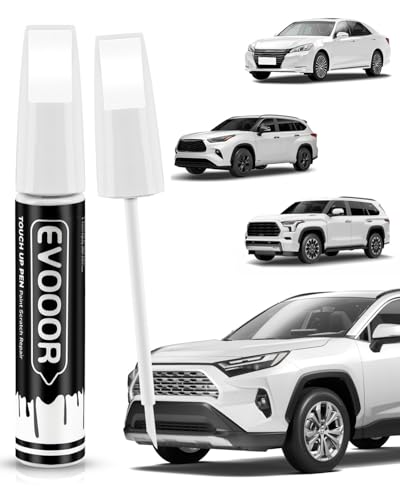 EVOOOR 089 Wind Chill Pearl Tricoat Touch Up Paint Compatible with Toyota Exact Match 2 in 1 Touch up Paint for Chips and Nicks Repair