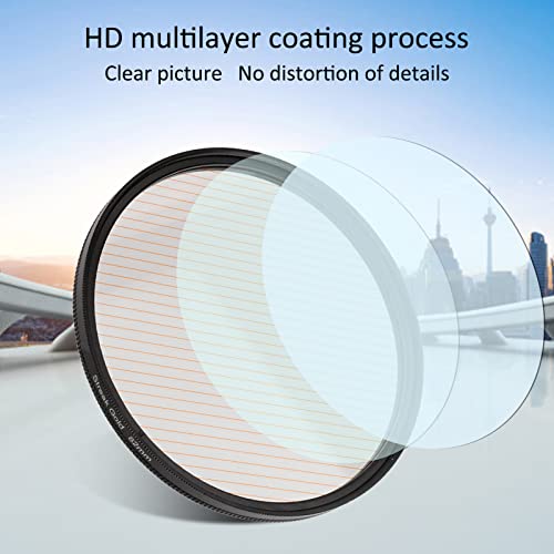 Annadue 82mm Blue/Golden Streak Anamorphic Effect Filter, Special Cinematic Effects Filter Optical Glass - Image 2