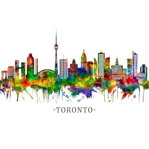 Mug de cerámica 11 oz con skyline Toronto Canadá miniatura 3